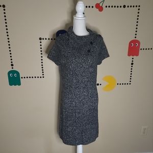 Dressbarn gray white black sweater L